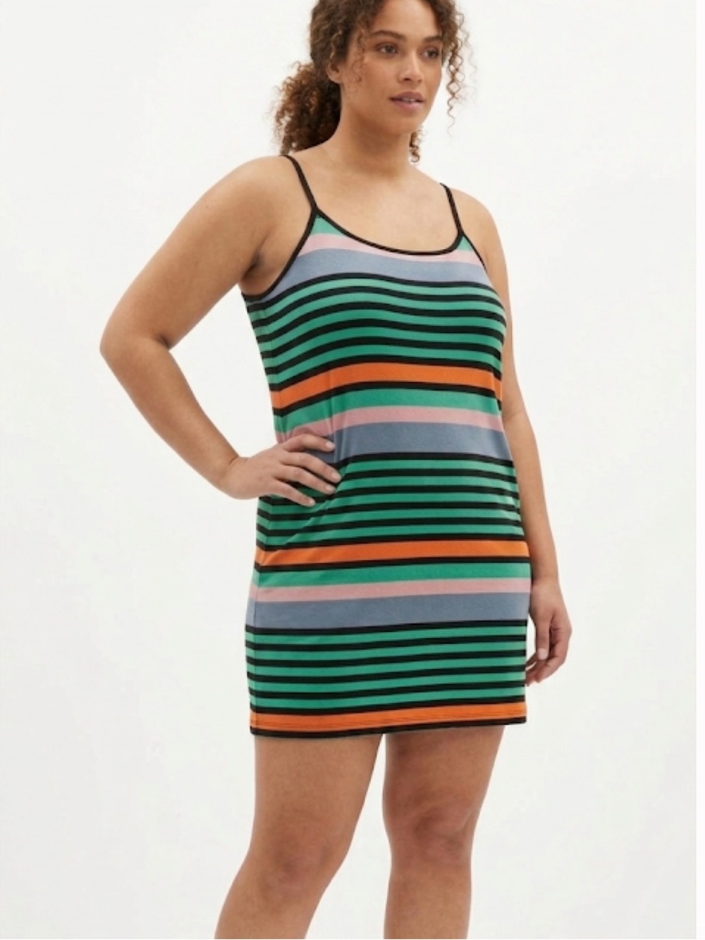 DEREK HEART Multicolour Striped Stretchy Sundress